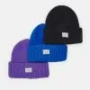 Pier One UNISEX 3 PACK - Mütze - Black/purple/blue