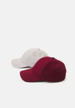 Pier One UNISEX 2 PACK - Cap - Light Grey/berry -Pier One Geschäft 0e39235db2624299b18bab214eb1c946