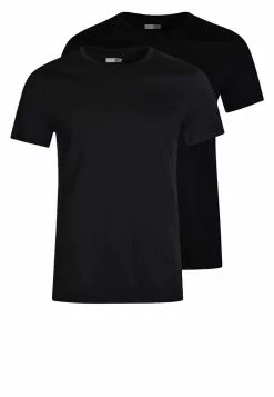 Pier One 2 PACK - T-Shirt Basic - Black
