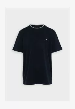 Pier One PIQUE EMBRO DETAIL - T-Shirt Basic - Dark Blue -Pier One Geschäft 42011c2329114be1b7c169ea41330b3a 1