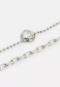 Pier One UNISEX 2 PACK - Halskette - Silver-coloured -Pier One Geschäft 481f26665f68431c9a9b36d3328e973c