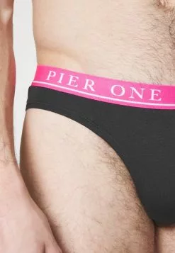 Pier One BRANDED WAISTBAND BRIEFS 3 PACK - Slip - Black -Pier One Geschäft 5e810e5c70554e669daddd4114c5752f