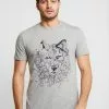 Pier One T-Shirt Print - Mottled Grey