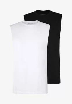 Pier One 2 PACK - Top - White/black -Pier One Geschäft 746ca57ae5d64a839e14f2b3a322ccb3