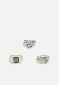 Pier One 3 PACK - Ring - Silver-coloured