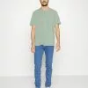 Pier One 5 PACK - T-Shirt Basic - Mint/off-white/khaki