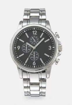 Pier One UNISEX - Uhr - Silver-coloured/black