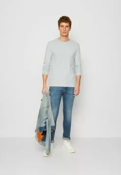 Pier One 2 PACK - Langarmshirt - Light Blue/dark Blue