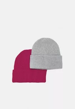 Pier One UNISEX 2 PACK - Mütze - Red/grey