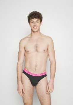 Pier One BRANDED WAISTBAND BRIEFS 3 PACK - Slip - Black