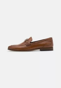 Pier One LEATHER - Slipper - Cognac