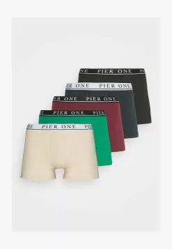Pier One 5 PACK - Panties - Beige/green/bordeaux -Pier One Geschäft bc7bad60932445cabd41ffd20695bb0b