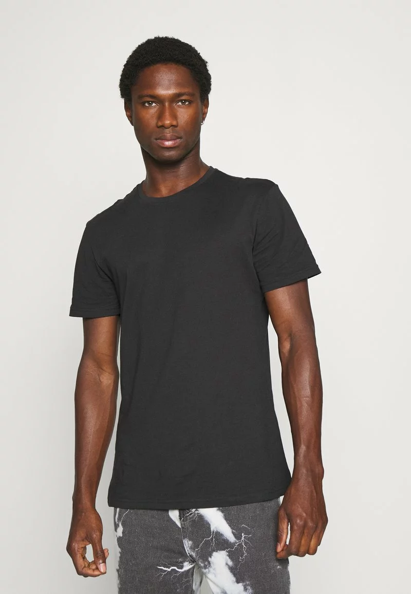 Pier One 3 PACK - T-Shirt Basic - Black/mottled Dark Grey/bordeaux 2 Pier One 3 PACK - T-Shirt Basic - Black/mottled Dark Grey/bordeaux – Bild 2