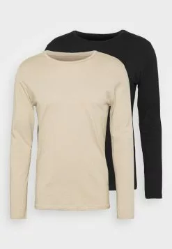 Pier One 2 PACK - Langarmshirt - Beige/black -Pier One Geschäft d533123e775a492083ca7a6095e3993b 1