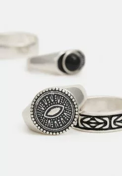 Pier One 5 PACK - Ring - Silver-coloured -Pier One Geschäft db6a637888e34ec5a4d8dceca3b8fe16