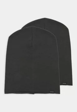 Pier One UNISEX 2 PACK - Mütze - Black/grey -Pier One Geschäft e50b8580c4fa40d19083df30a9f3b419