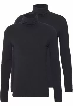 Pier One 2 PACK - Langarmshirt - Black