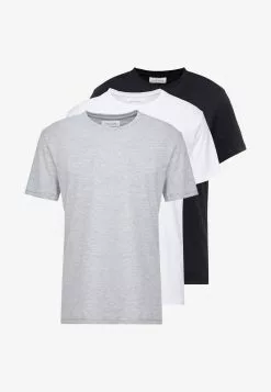 Pier One 3 PACK - T-Shirt Basic - White/black/light Grey -Pier One Geschäft f785e71fb58e4e639608a247ef343f6c