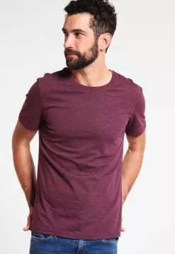 Pier One T-Shirt Basic - Bordeaux Melange