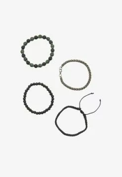 Pier One 5 PACK - Armband - Silver-coloured, Black -Pier One Geschäft fa4c68e061e246fbbcc8381fd76aa6cb